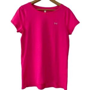 Under Armour Hot Pink Active T-shirt Top- Size Medium (bin 2A)